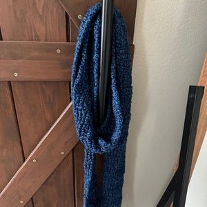 Handmade Crocheted Scarf - Blue
